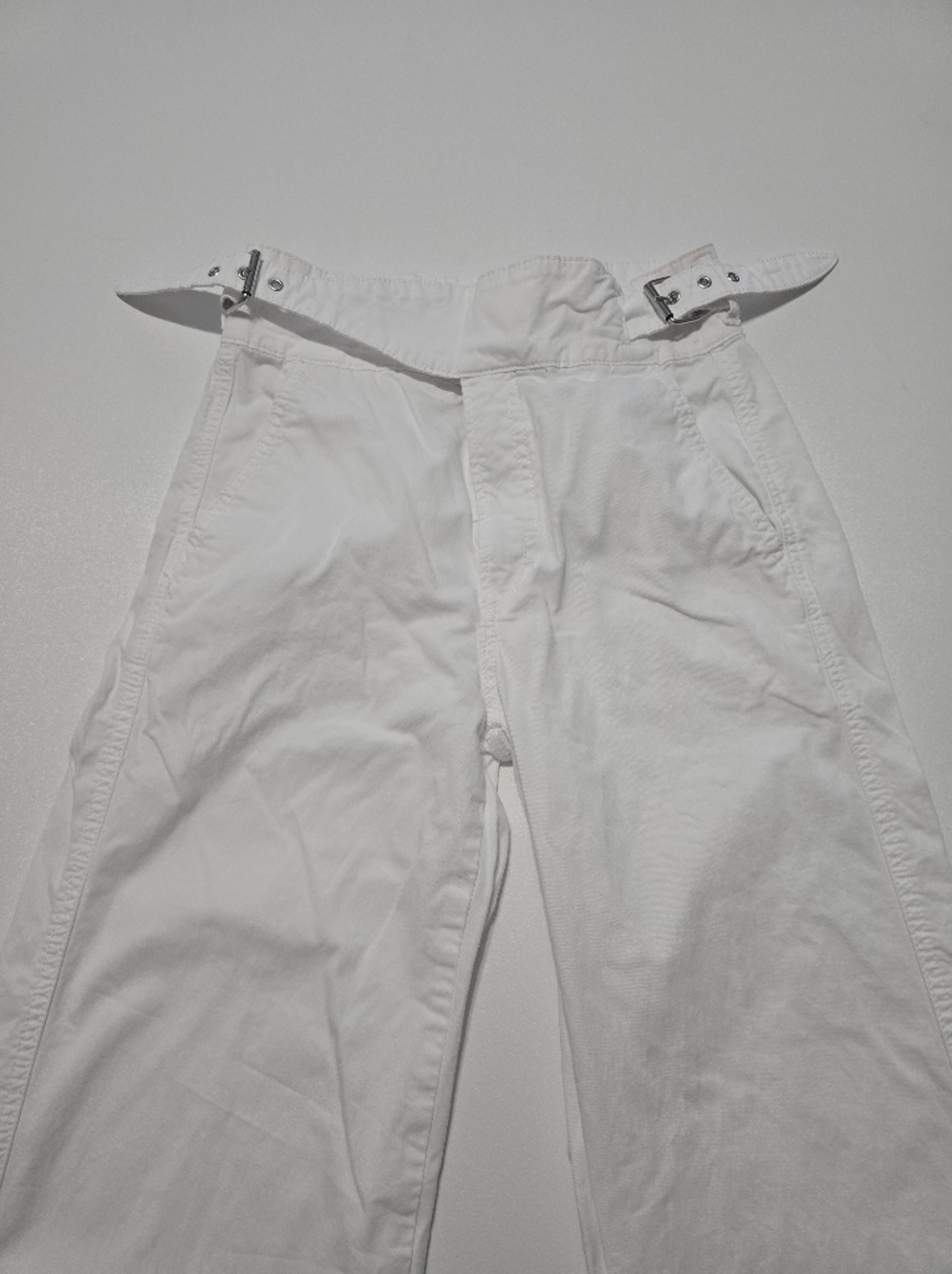 Joe's Jeans White Wide-Leg High-Rise Pants - Picture 5 of 16